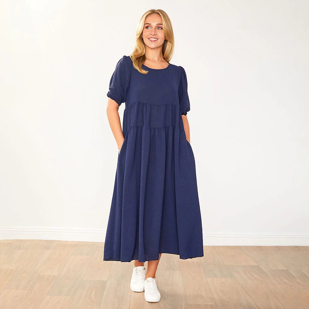 Jasmine Dress (Navy) - Image 7