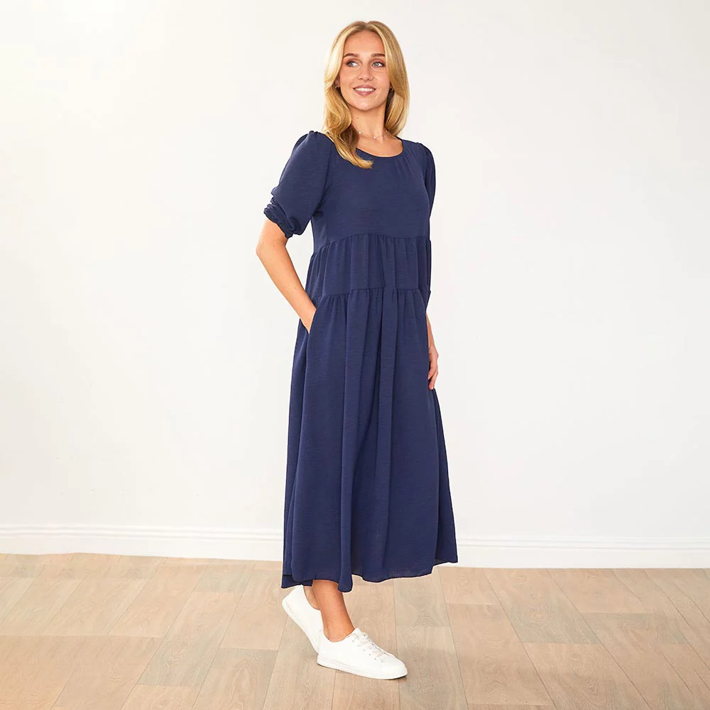Jasmine Dress (Navy) - Image 8