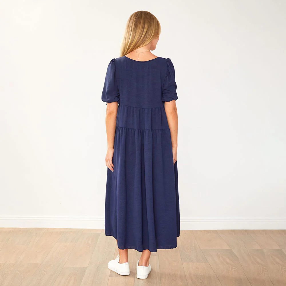 Jasmine Dress (Navy) - Image 9