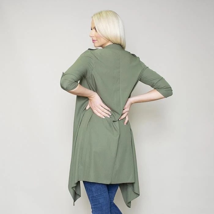 Jenny Waterfall Cardigan (Khaki) - Image 10