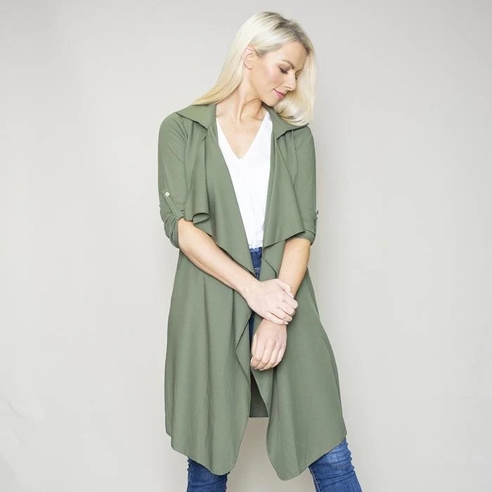 Jenny Waterfall Cardigan (Khaki) - Image 6