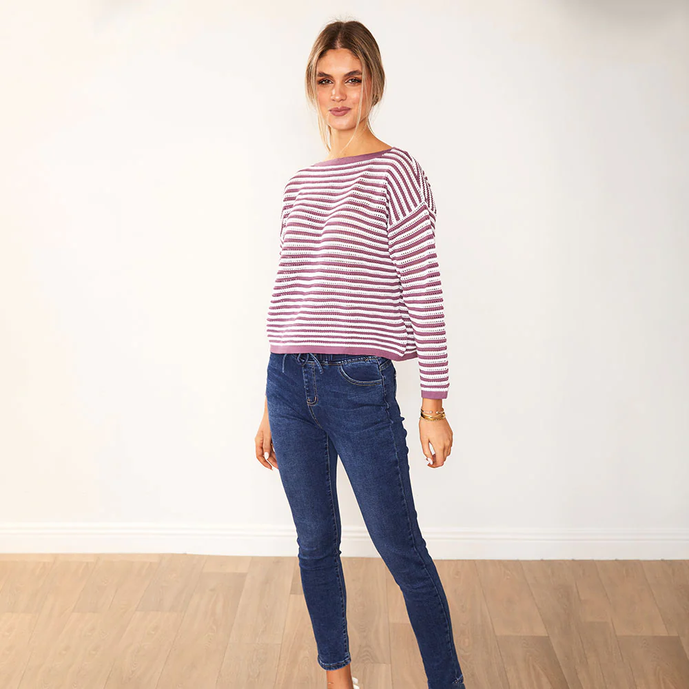 Jill Jumper (Lilac Stripe) - Image 12