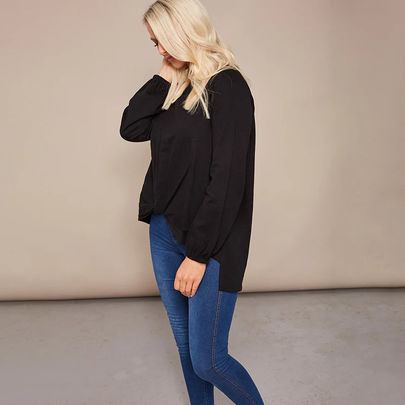 Joanne Knot Jumper Black - Image 11