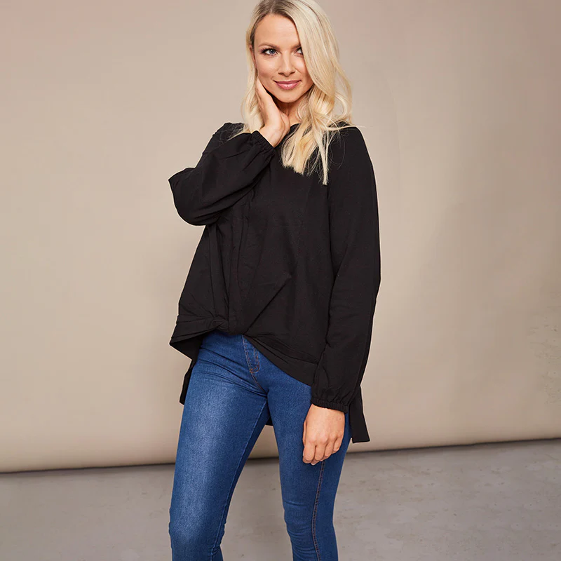 Joanne Knot Jumper Black - Image 12