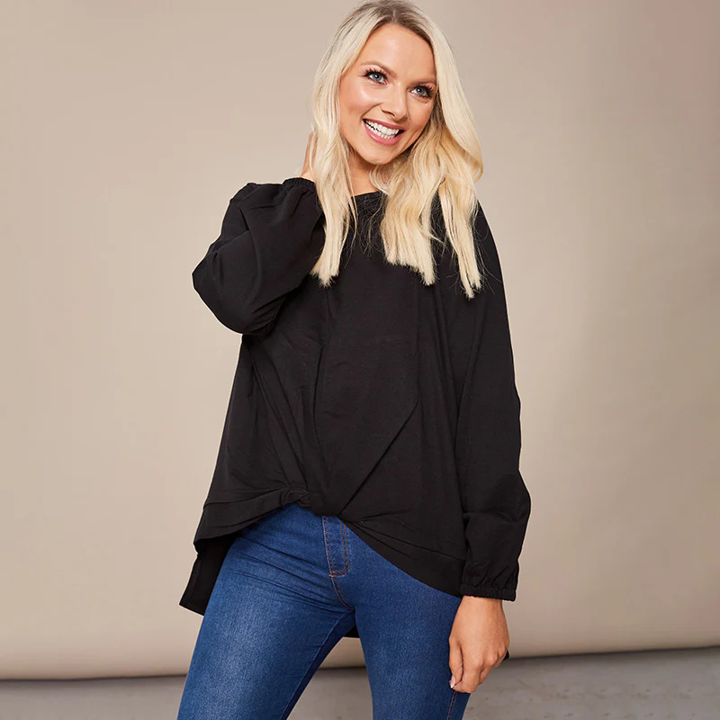 Joanne Knot Jumper Black - Image 14