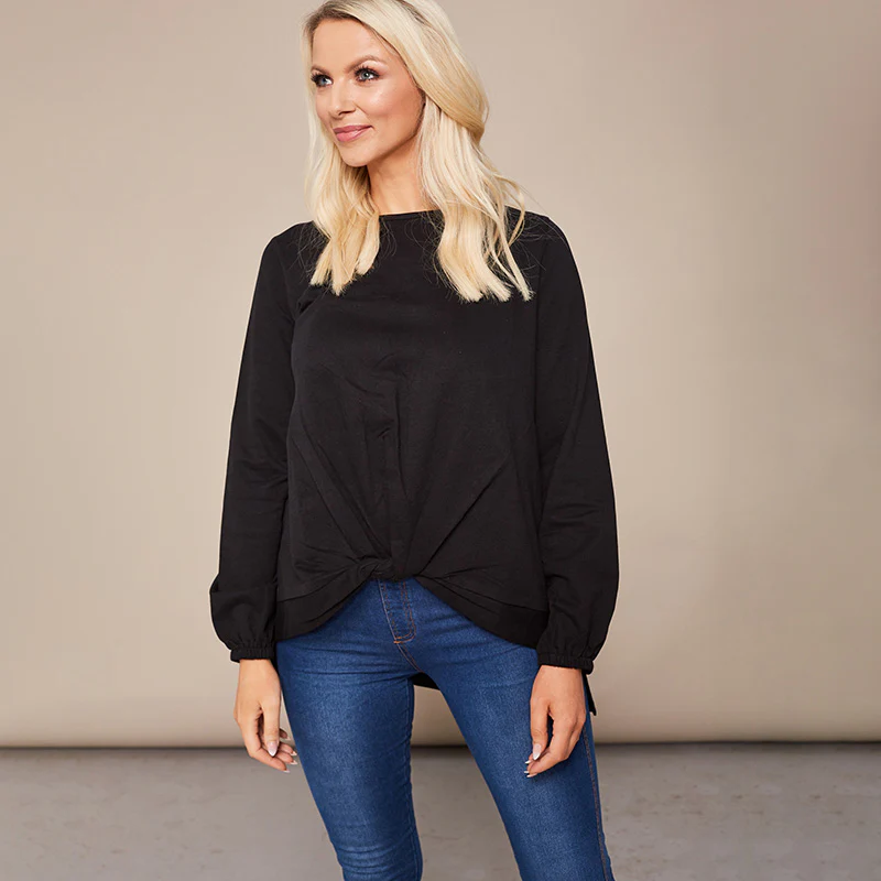 Joanne Knot Jumper Black - Image 15