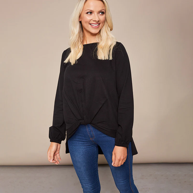 Joanne Knot Jumper Black - Image 16