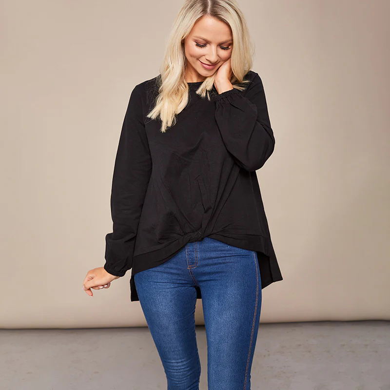 Joanne Knot Jumper Black - Image 17