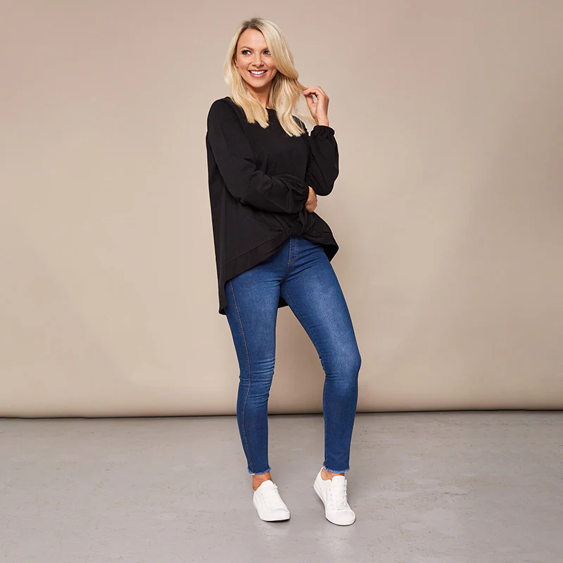Joanne Knot Jumper Black - Image 2