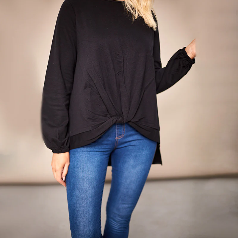 Joanne Knot Jumper Black - Image 22