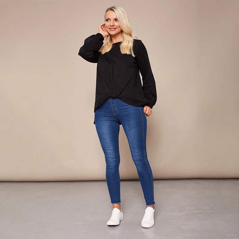 Joanne Knot Jumper Black - Image 3