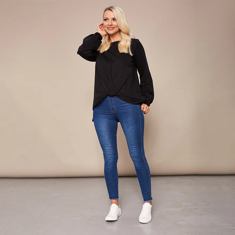 Joanne Knot Jumper Black - Image 4