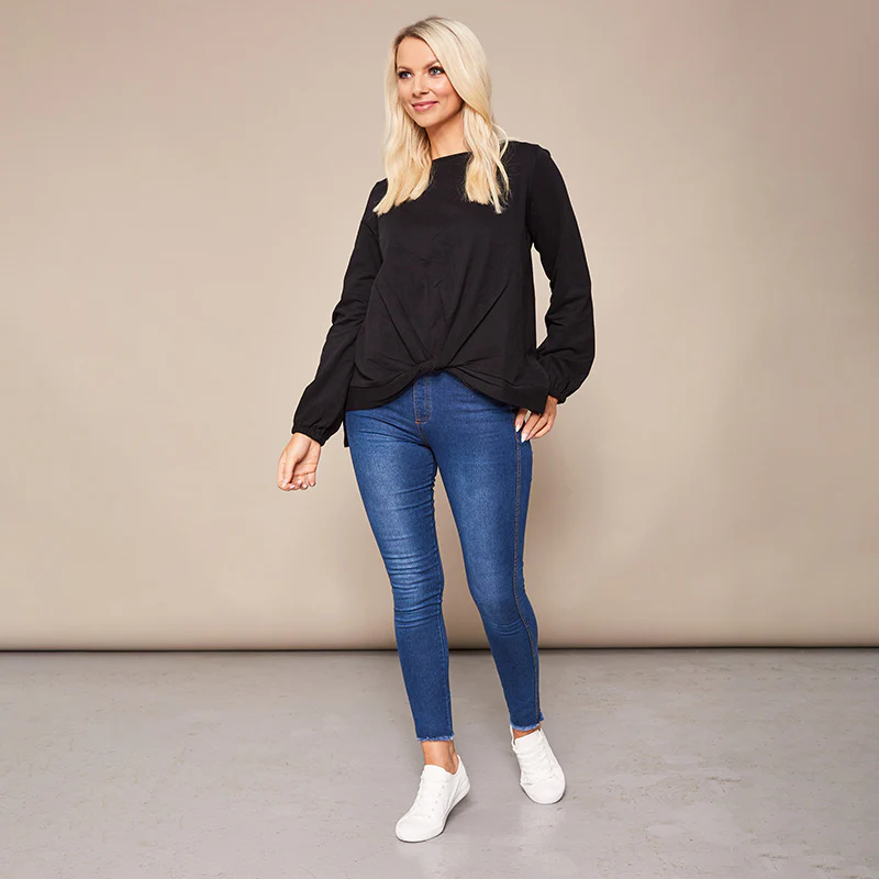 Joanne Knot Jumper Black - Image 5