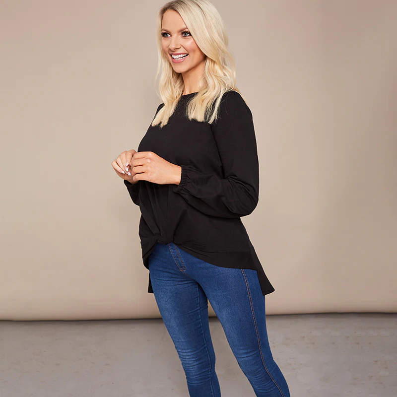 Joanne Knot Jumper Black - Image 9