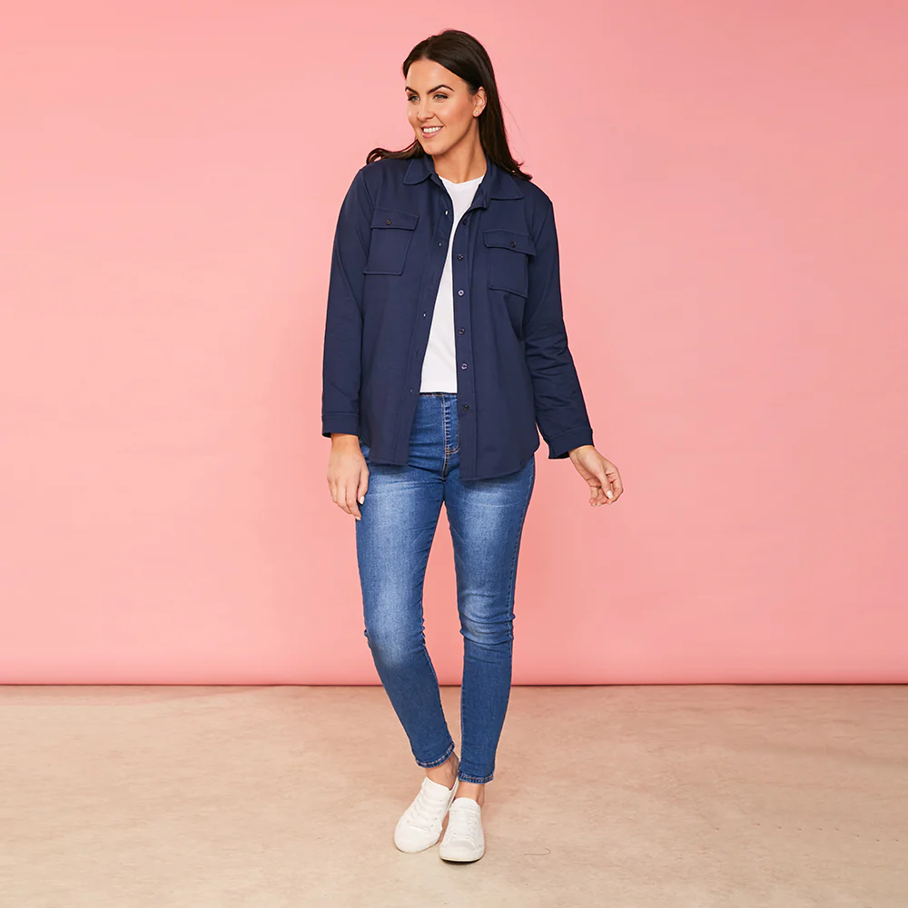 Jodie Jersey Shirt (Navy) - Image 8