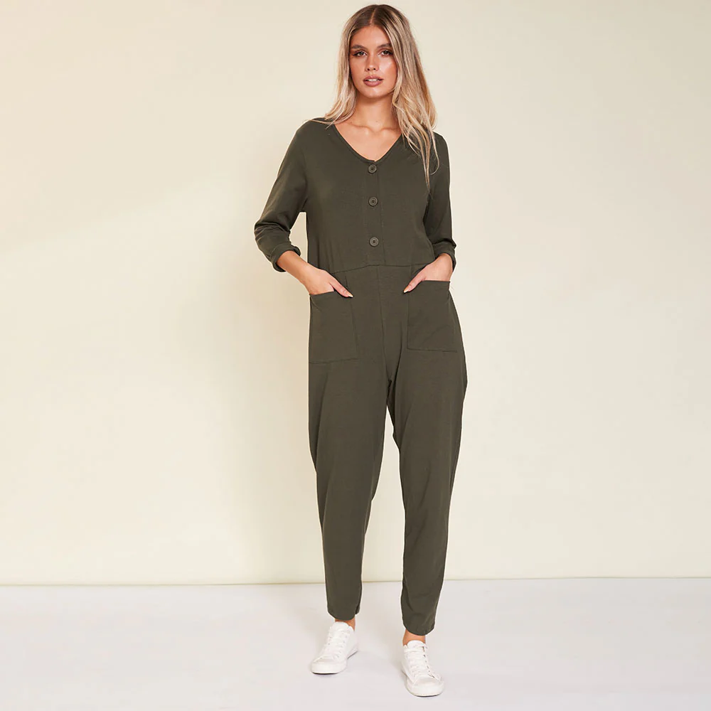 Jodie Jumpsuit (Khaki)