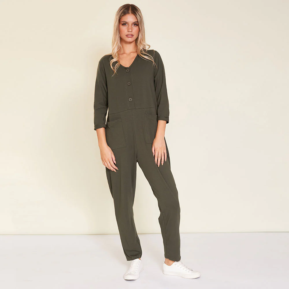 Jodie Jumpsuit (Khaki) - Image 2