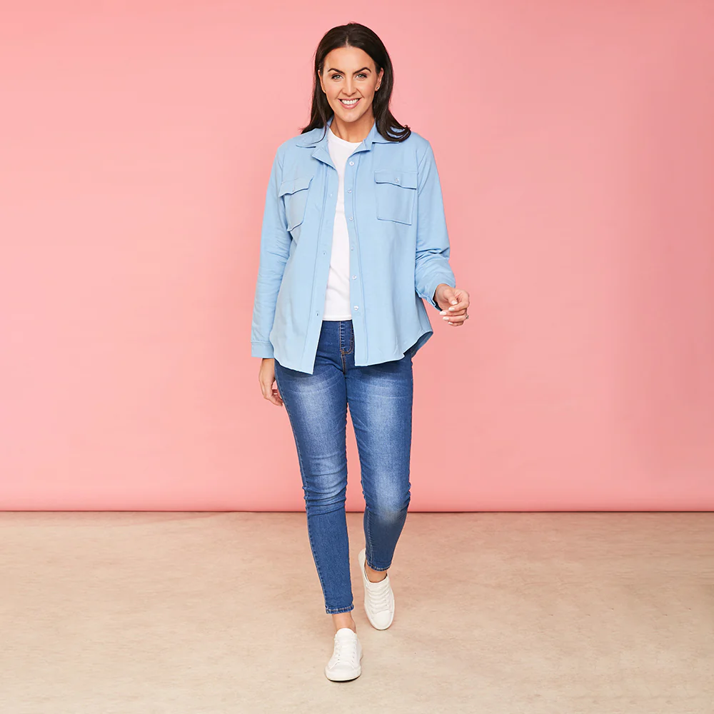 Jodie Jersey Shirt (Sky Blue) - Image 2