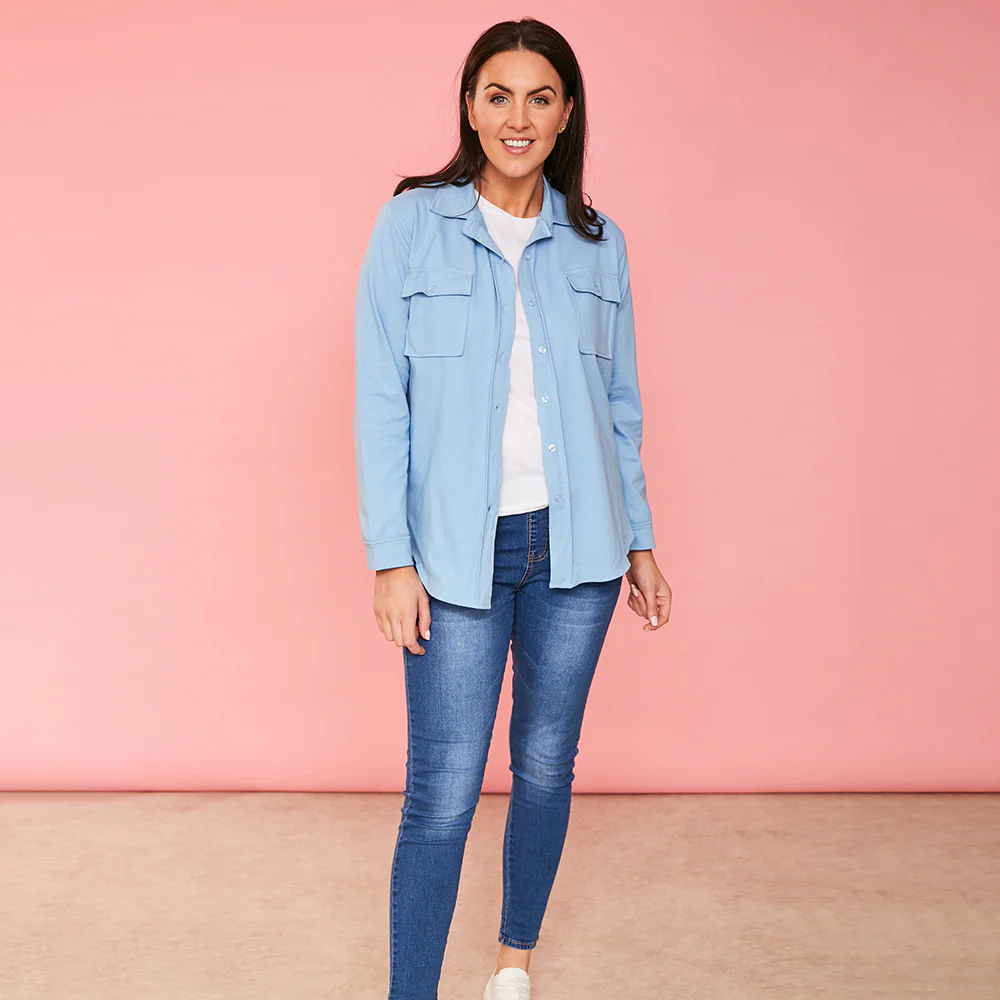 Jodie Jersey Shirt (Sky Blue) - Image 3