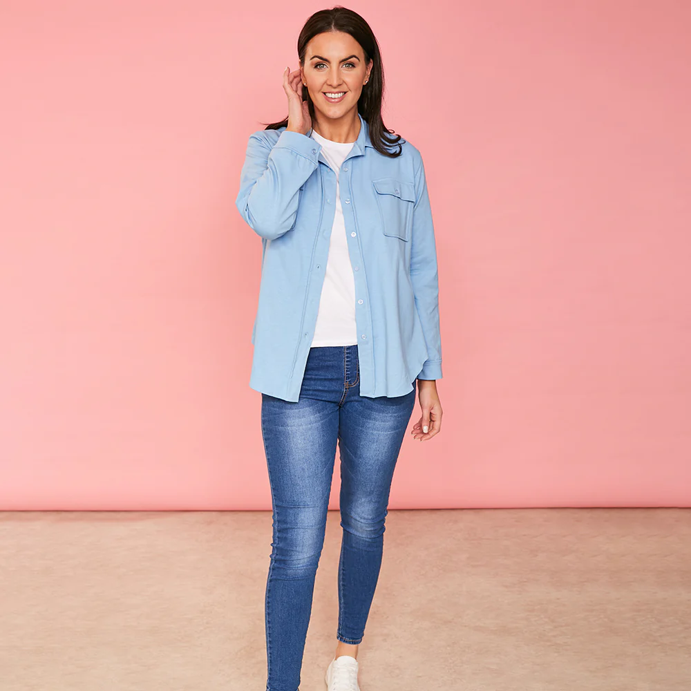 Jodie Jersey Shirt (Sky Blue) - Image 4