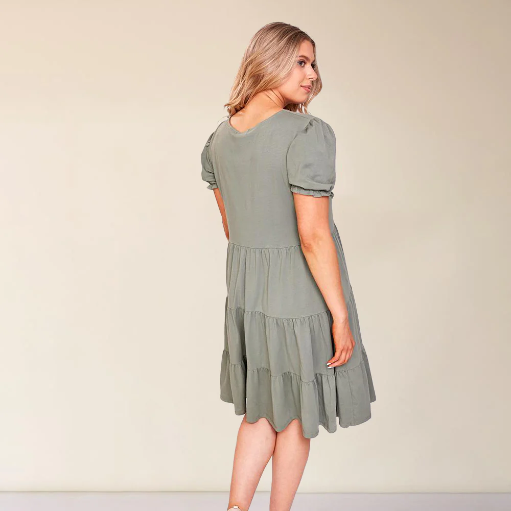 Jordyn Dress (Khaki) - Image 8