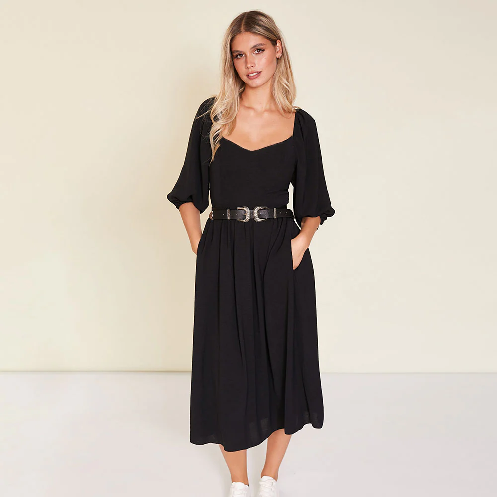 Kadie Dress (Black) - Image 5