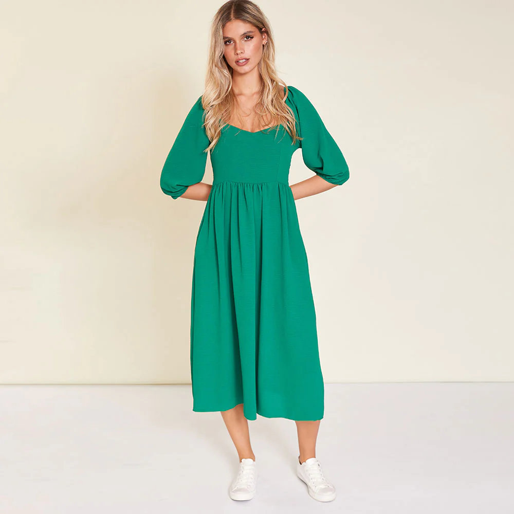 Kadie Dress (Forest Green) - Image 3