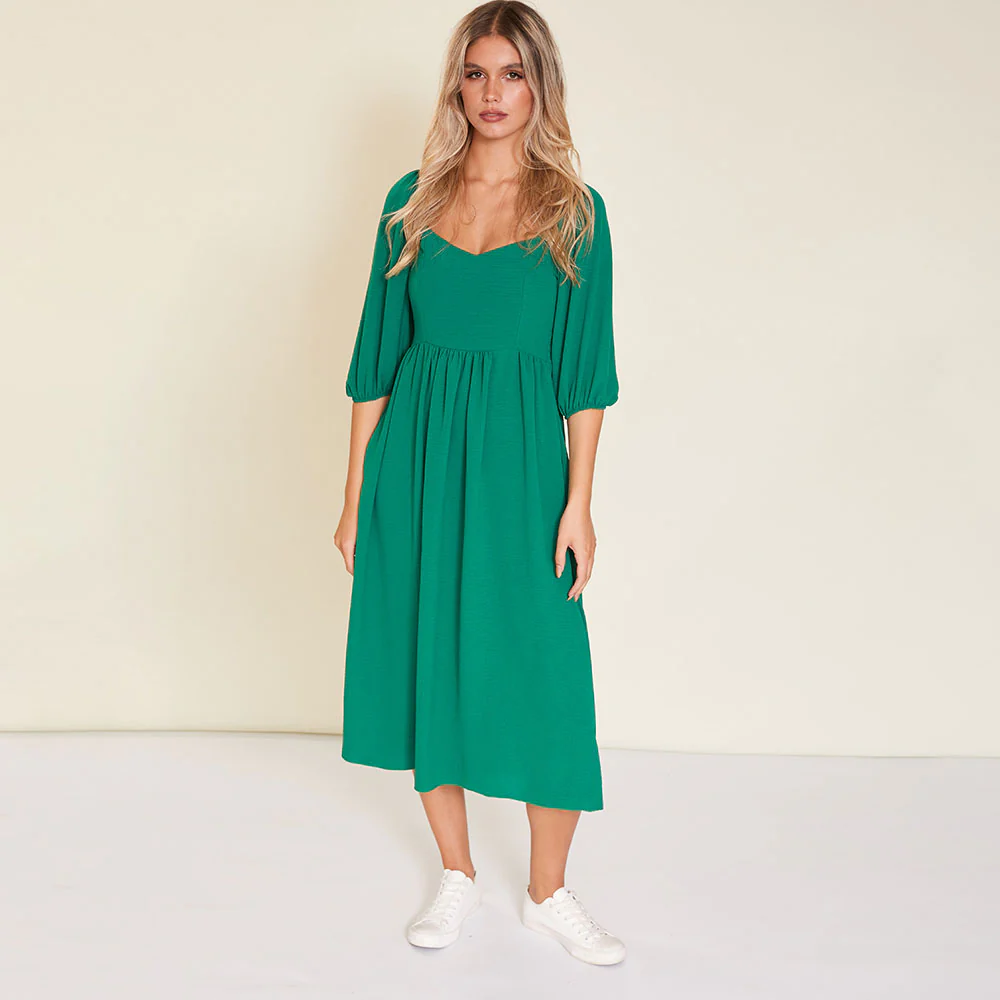 Kadie Dress (Forest Green) - Image 4