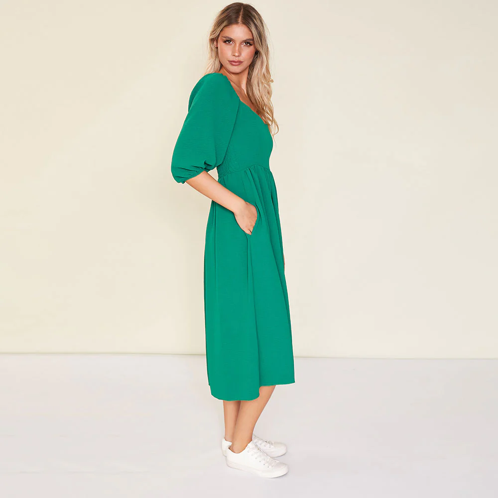 Kadie Dress (Forest Green) - Image 6