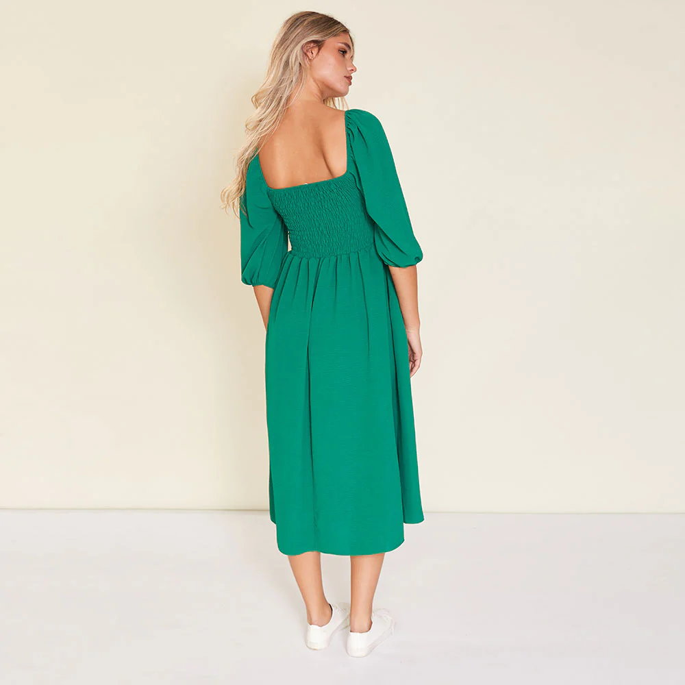 Kadie Dress (Forest Green) - Image 7
