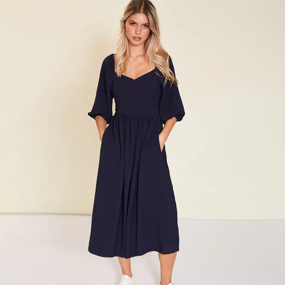 Kadie Dress (Navy) - Image 5