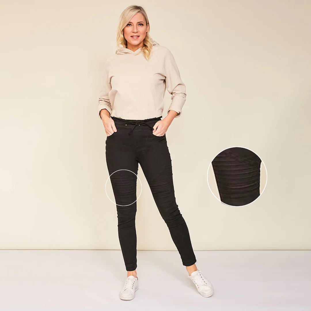 Kellie Biker Jeans (Black) - Image 3
