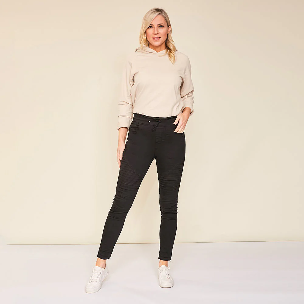 Kellie Biker Jeans (Black) - Image 5