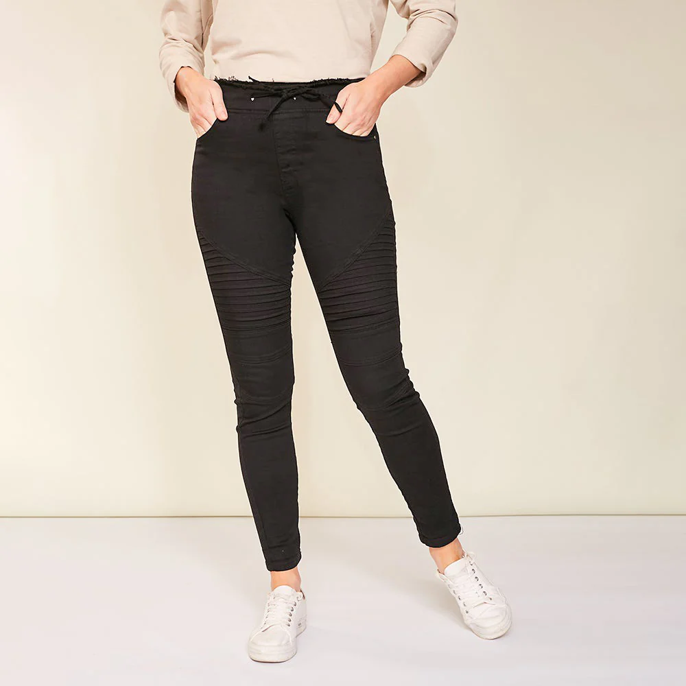 Kellie Biker Jeans (Black) - Image 7