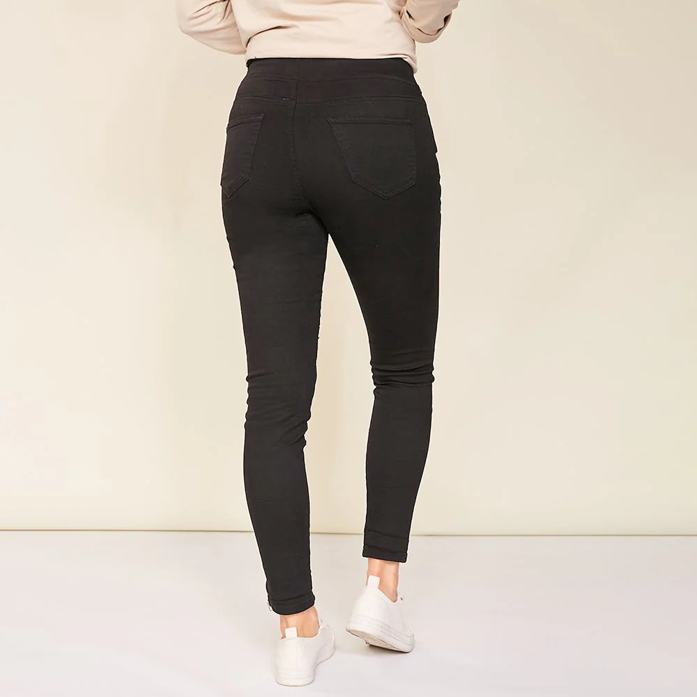 Kellie Biker Jeans (Black) - Image 8