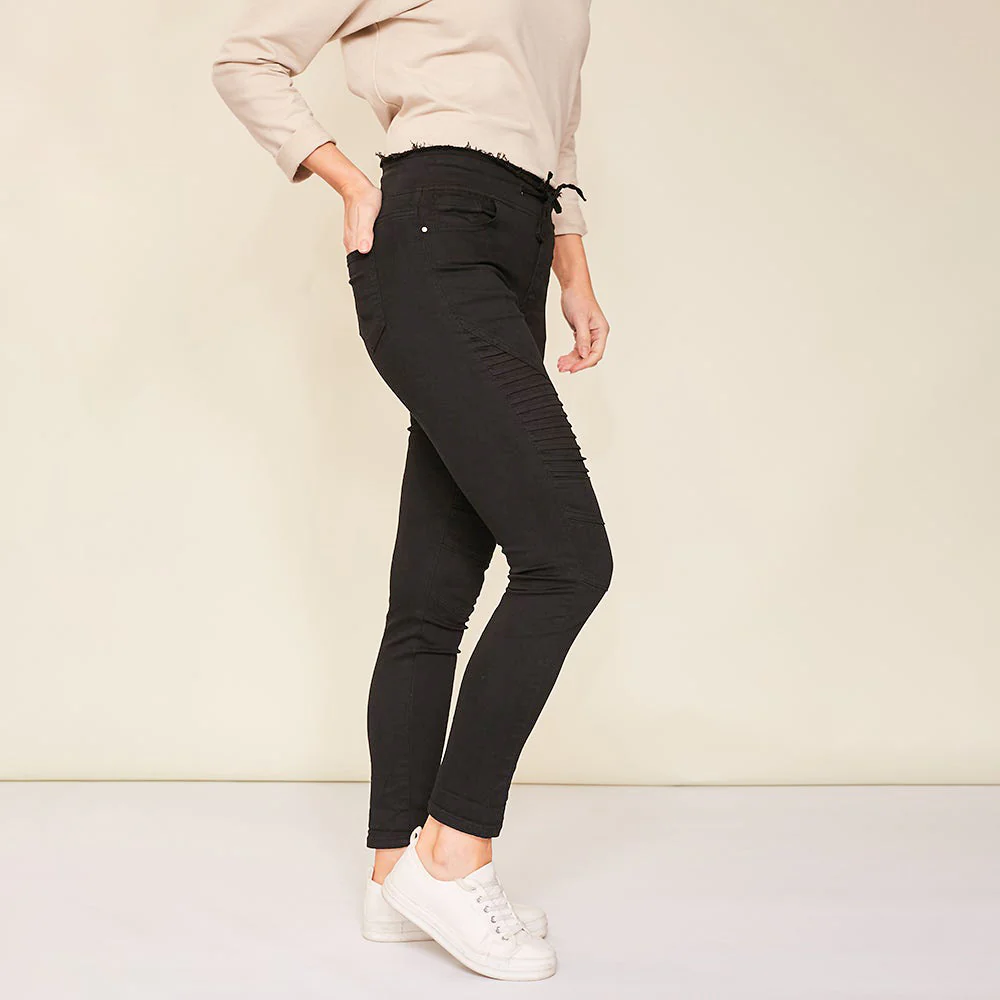 Kellie Biker Jeans (Black) - Image 9