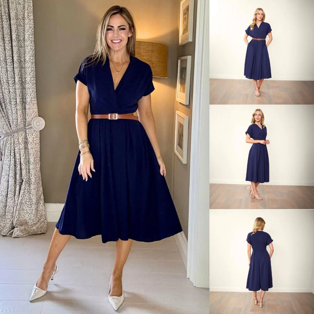 Kennedy Dress (Navy) - Image 6