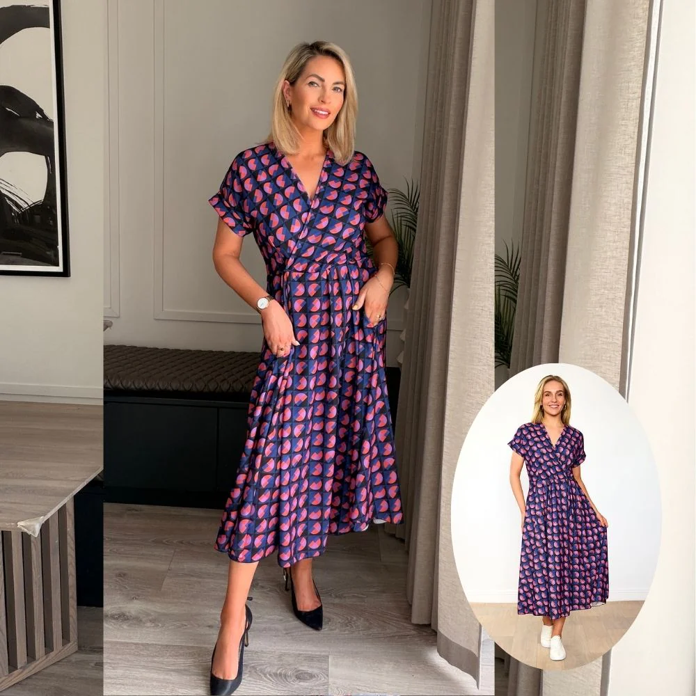 Kennedy Dress (Navy Circle) - Image 2