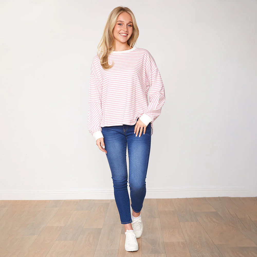 Kiera Jumper (Pink Stripe) - Image 2