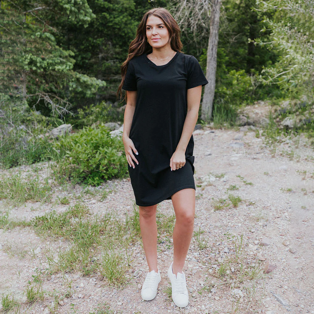 Kinsley T-Shirt Dress (Black) - Image 11