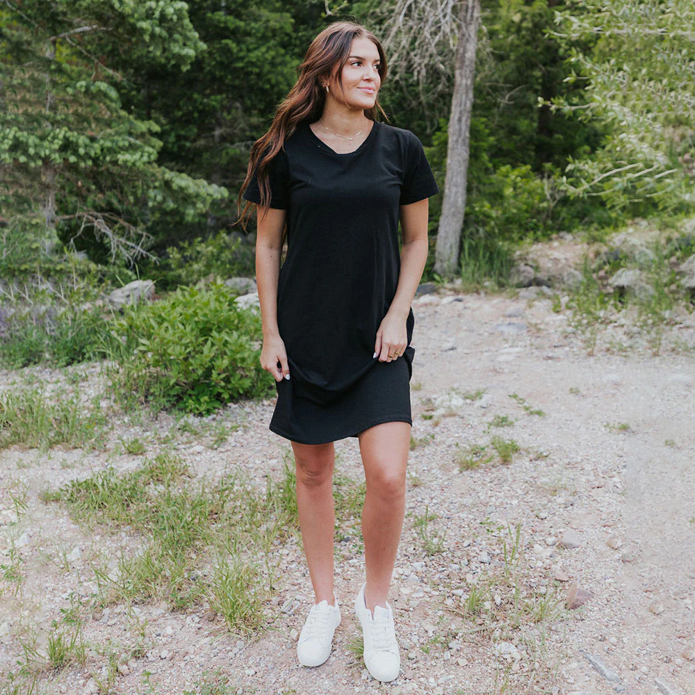 Kinsley T-Shirt Dress (Black) - Image 12