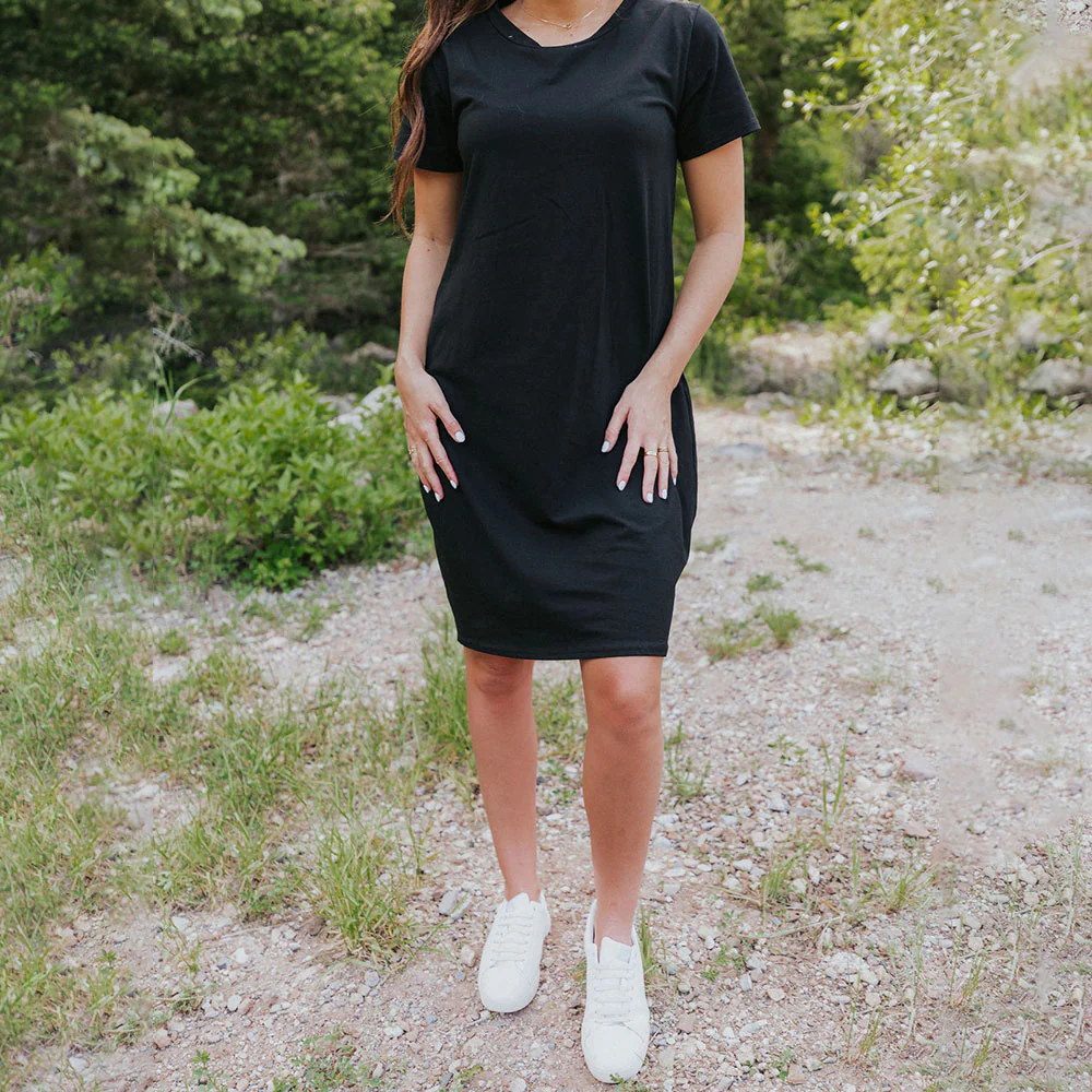 Kinsley T-Shirt Dress (Black) - Image 13