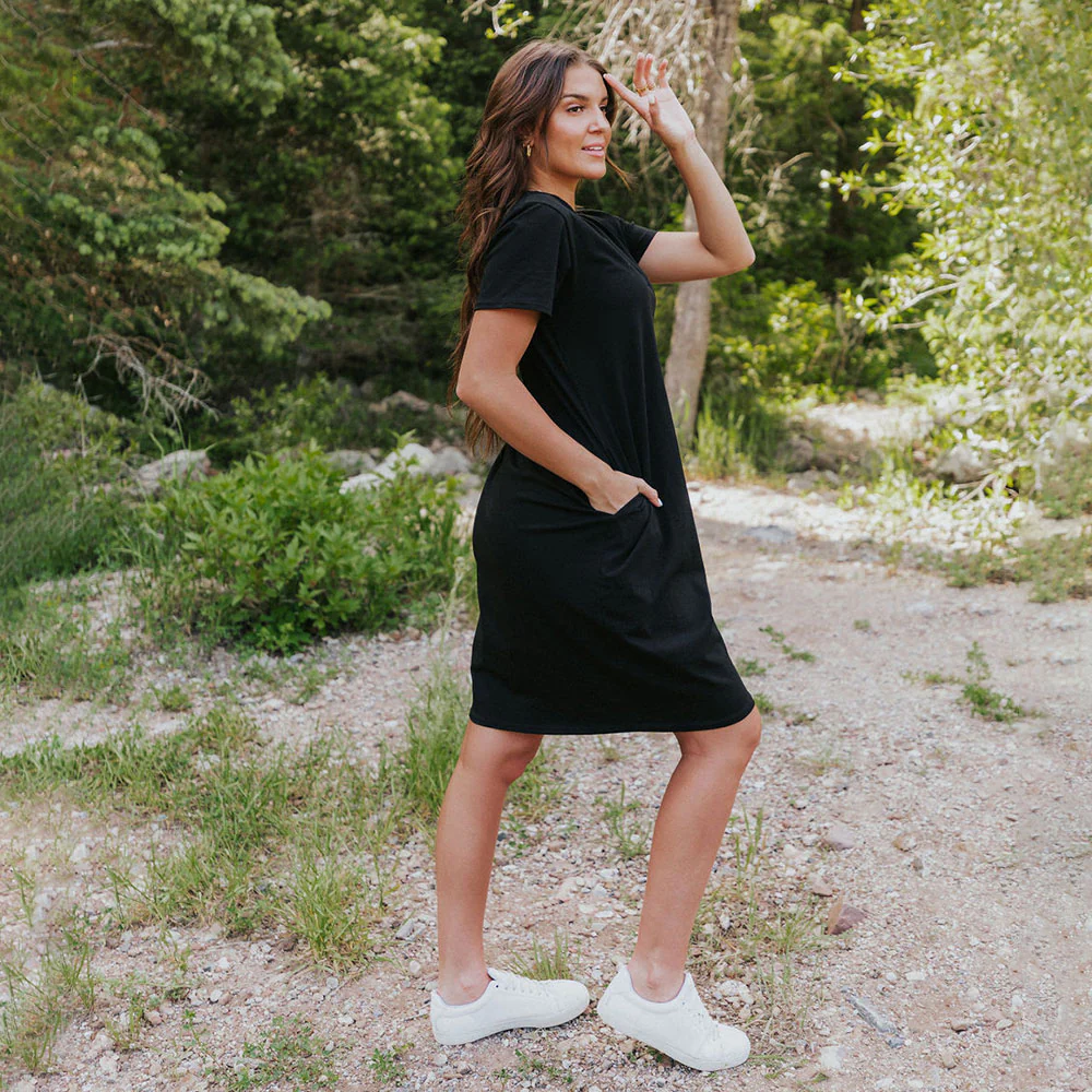Kinsley T-Shirt Dress (Black) - Image 14
