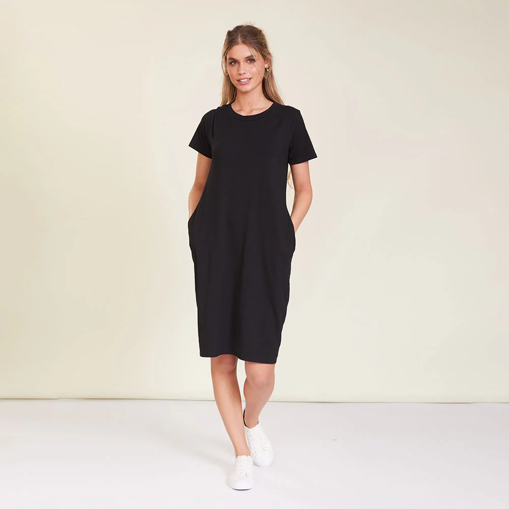Kinsley T-Shirt Dress (Black) - Image 3