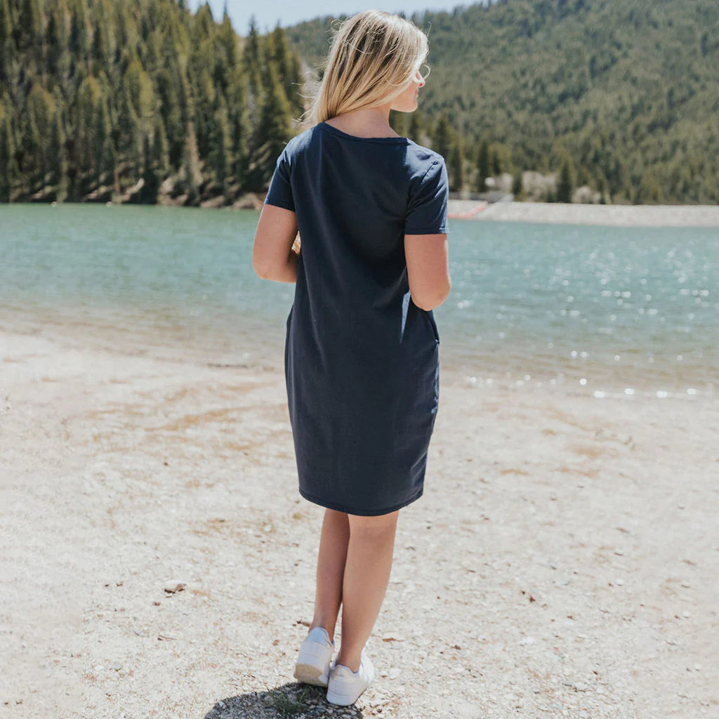 Kinsley T-Shirt Dress (Navy) - Image 11