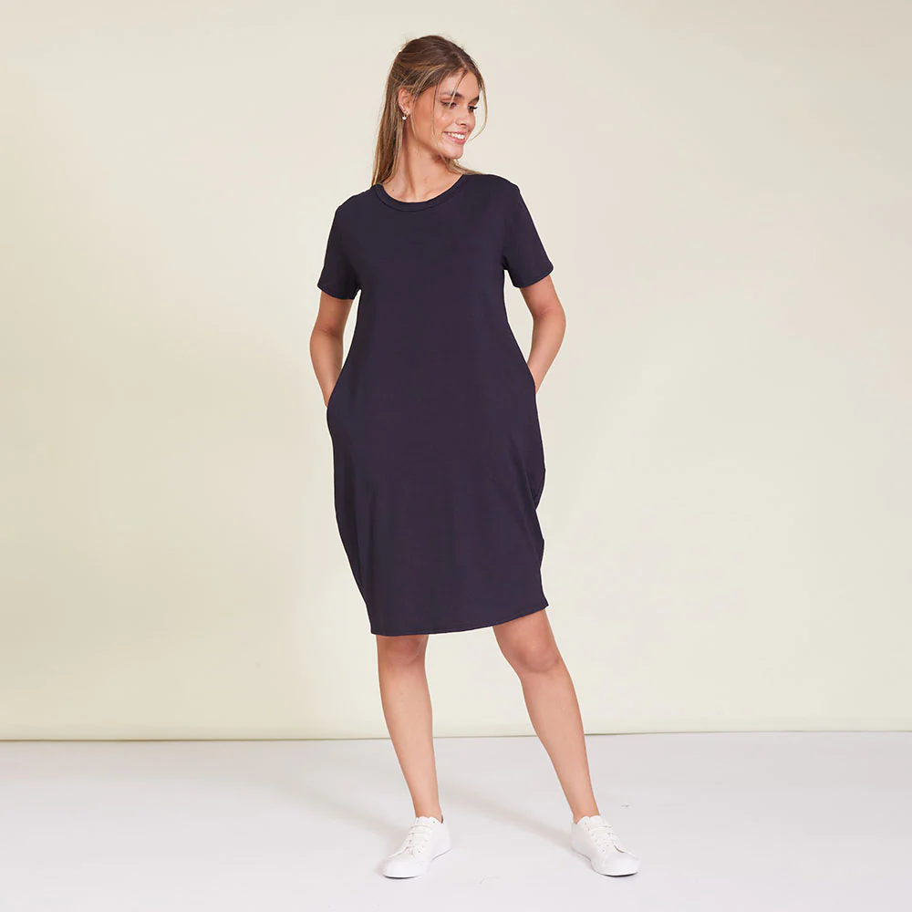 Kinsley T-Shirt Dress (Navy) - Image 3