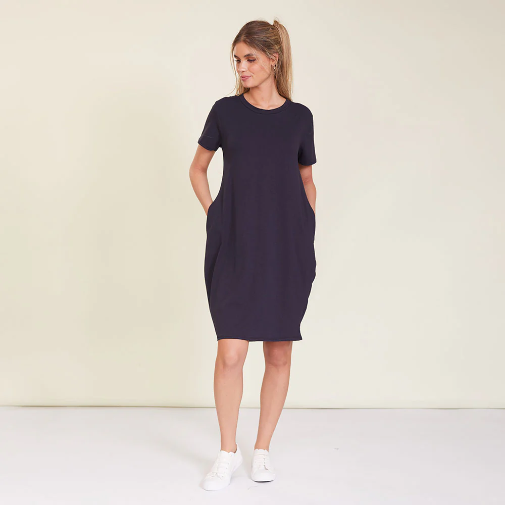Kinsley T-Shirt Dress (Navy) - Image 4