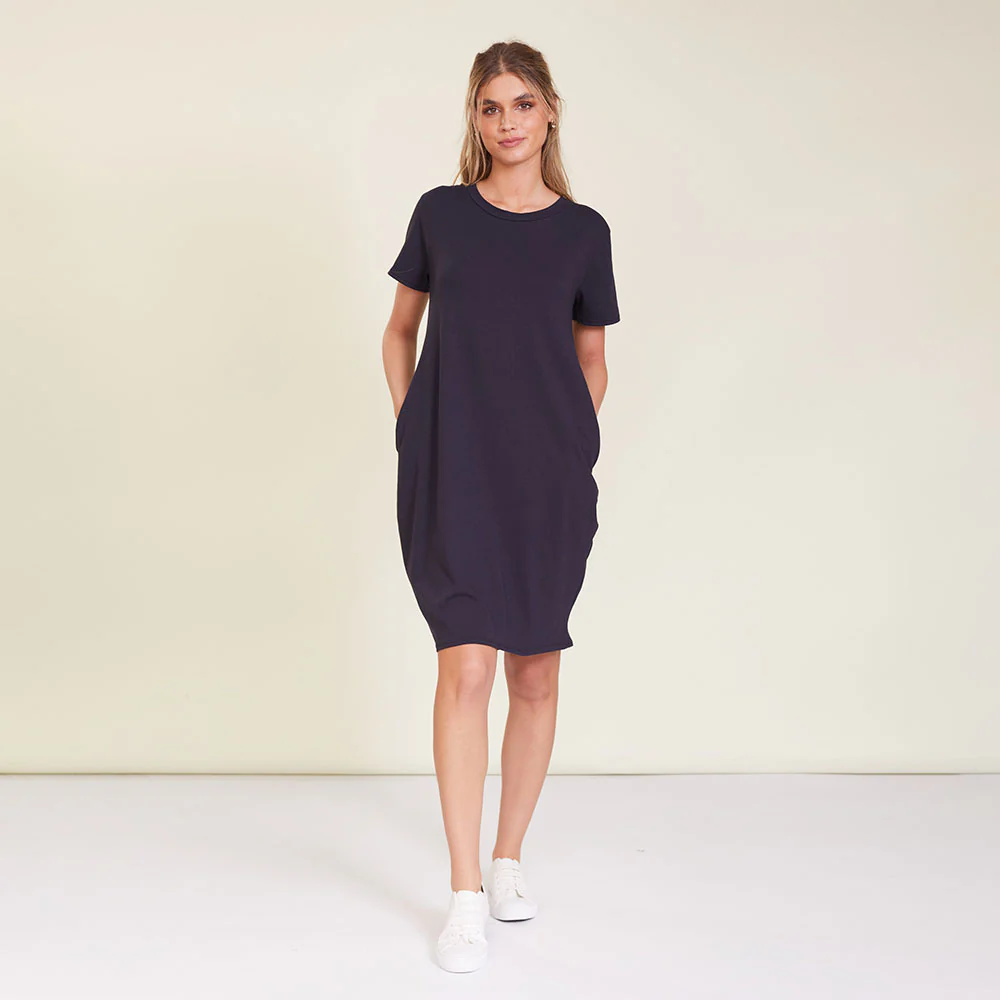 Kinsley T-Shirt Dress (Navy) - Image 5