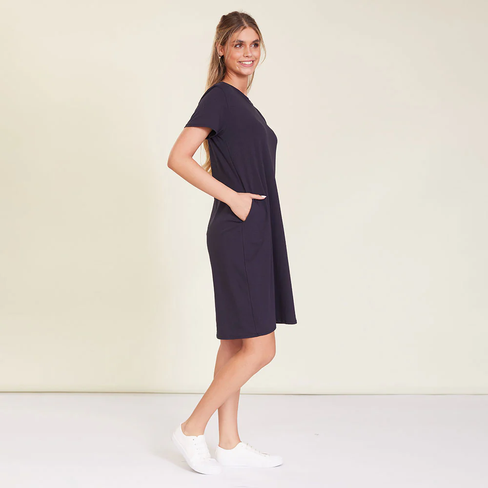 Kinsley T-Shirt Dress (Navy) - Image 6