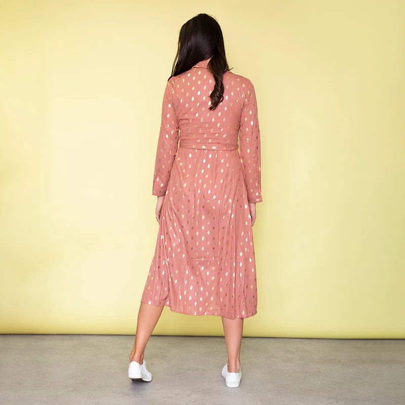 Cassie Shirt Midi Dress (Dusty Rose) - Image 2